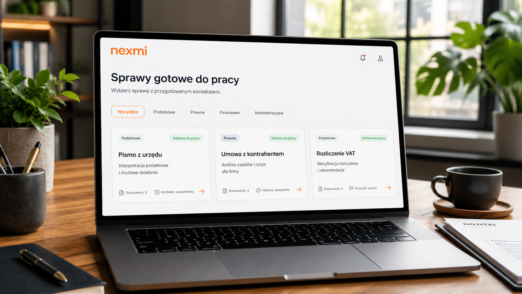 Marketplace Nexmi — sprawy gotowe do pracy
